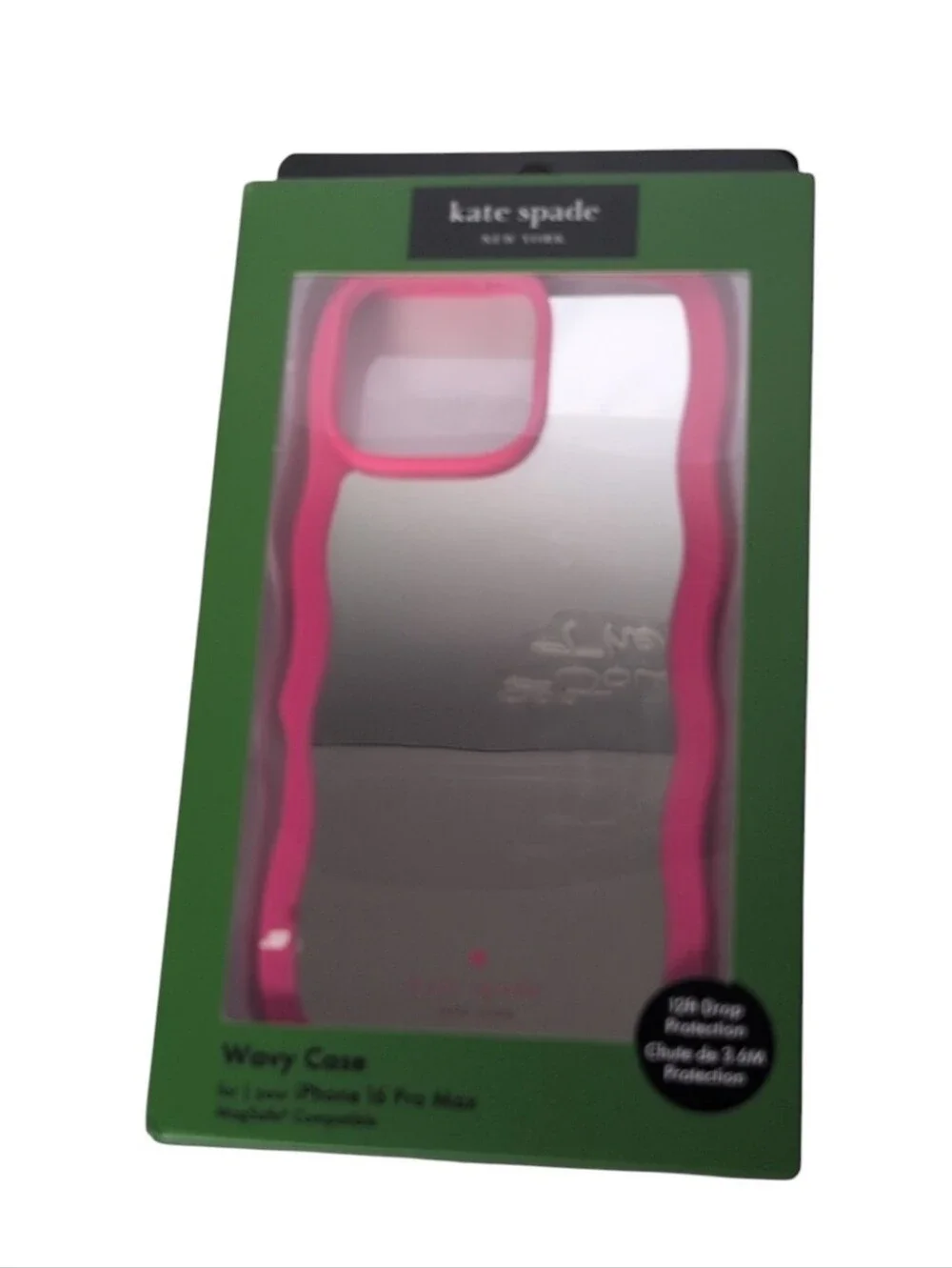Kate Spade Pink Wavy Mirror iPhone 16 Pro Max Phone Case
